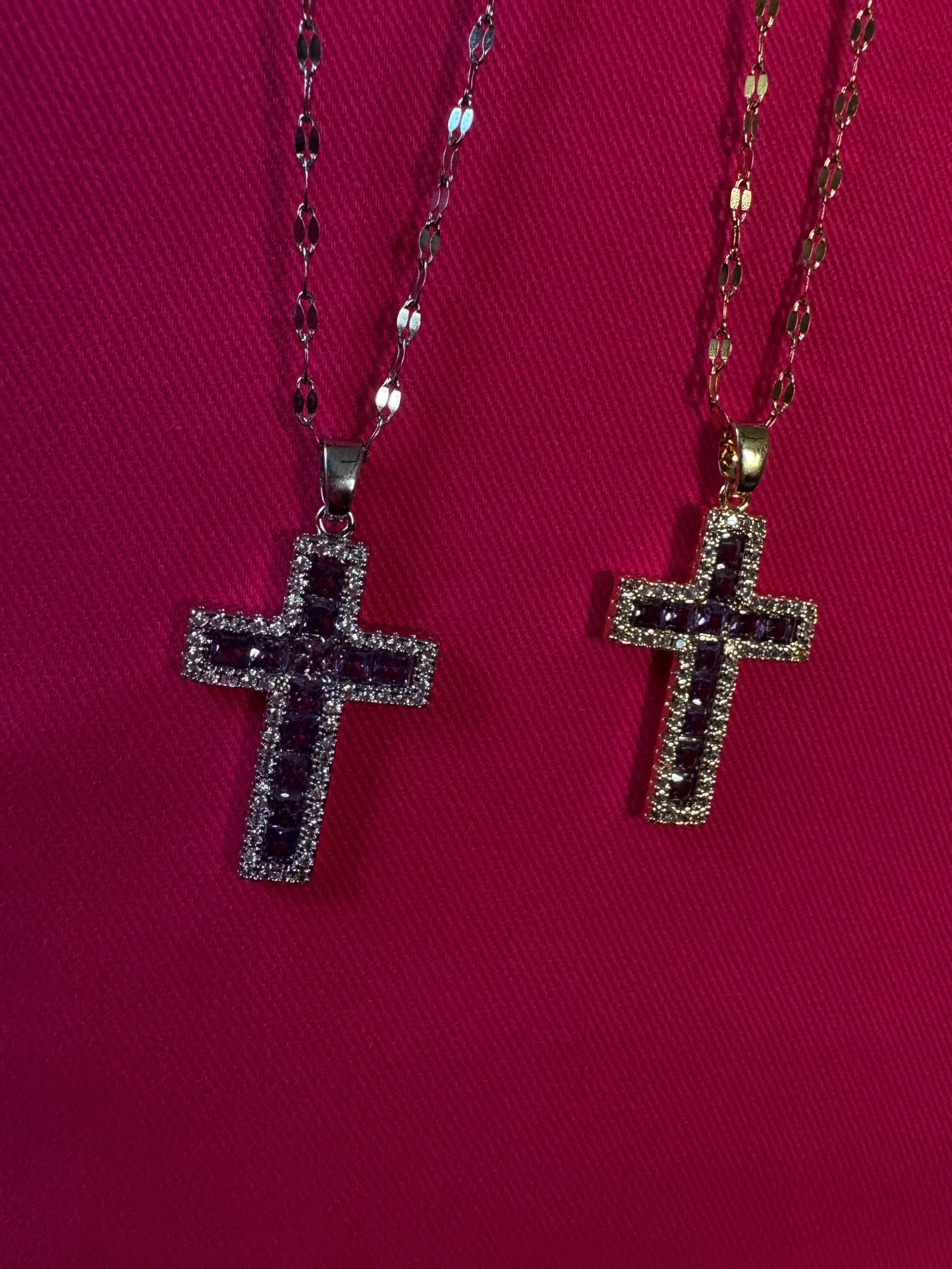 Royal Radiance Cross Necklace