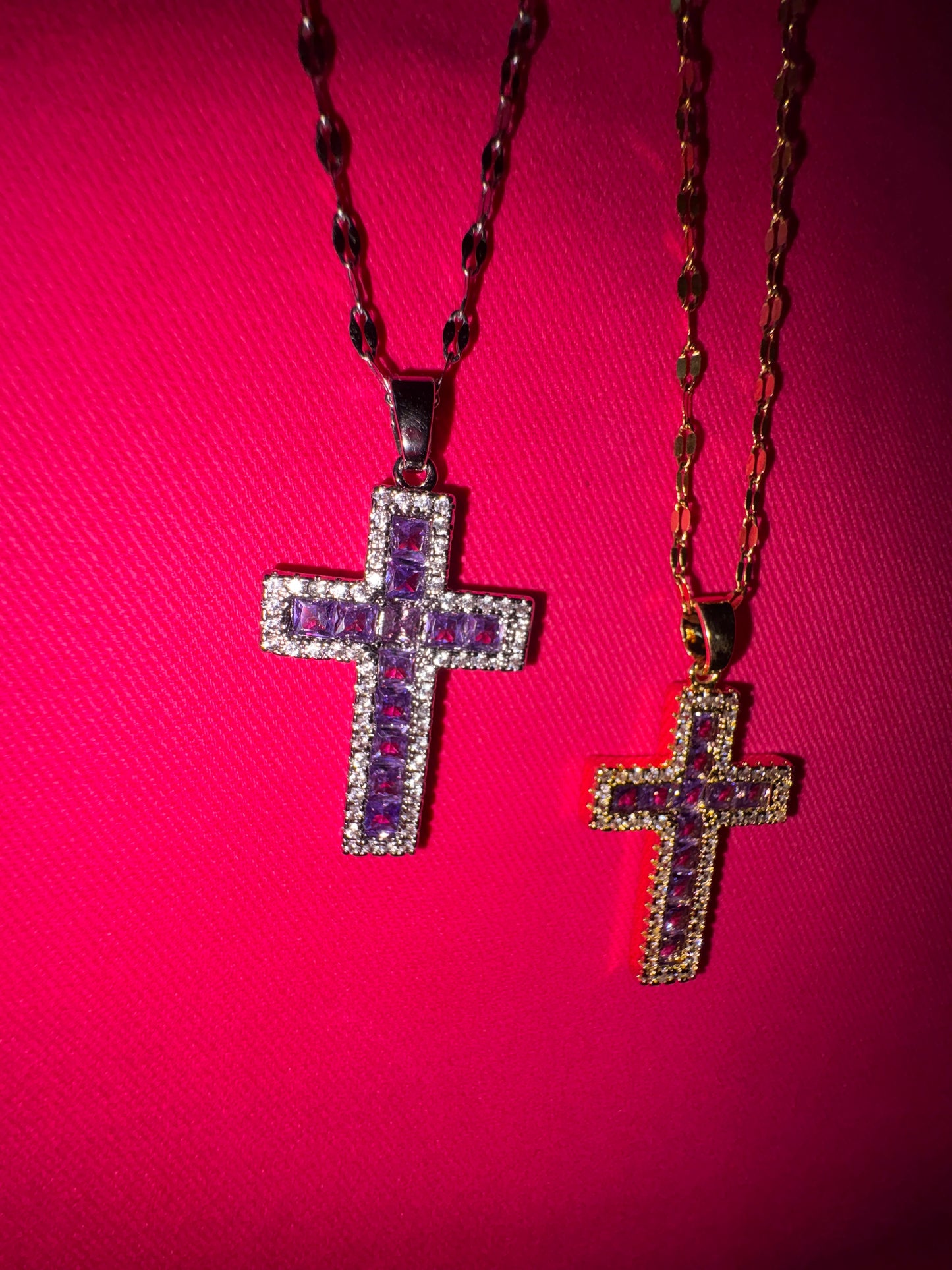Royal Radiance Cross Necklace