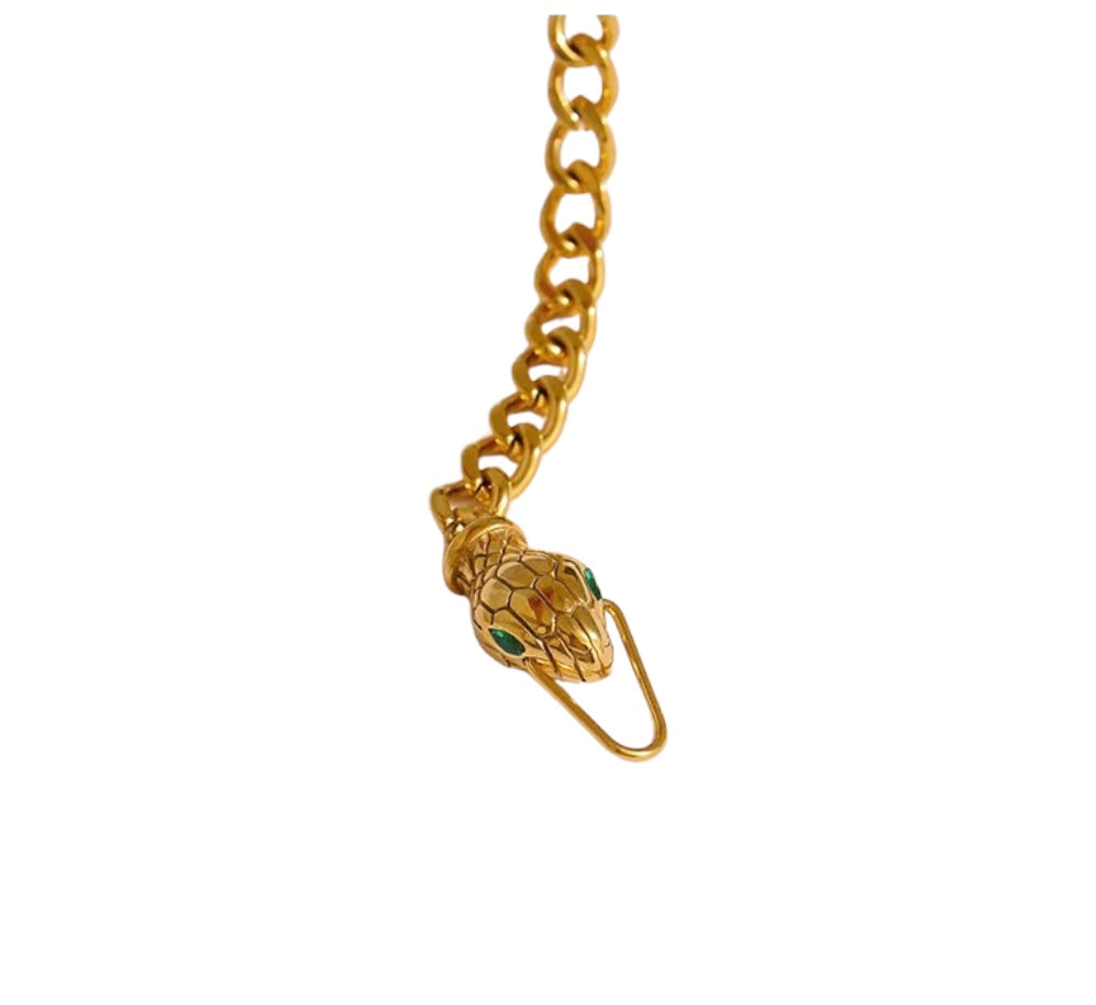 Snake Cuban Link Bracelet
