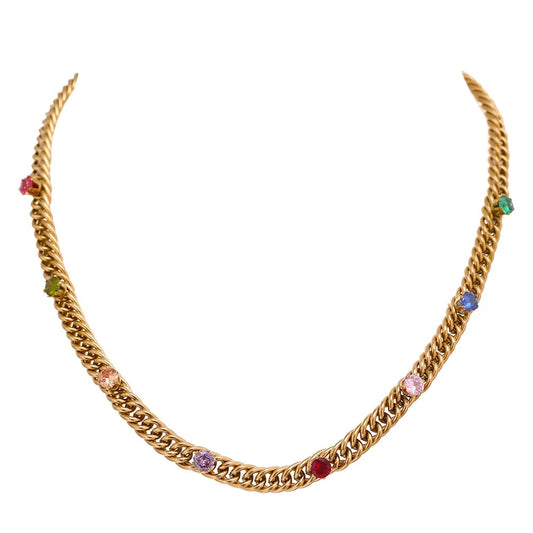 Pop Of Color Cuban Link Necklace