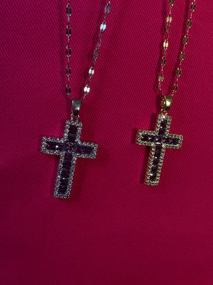 Royal Radiance Cross Necklace