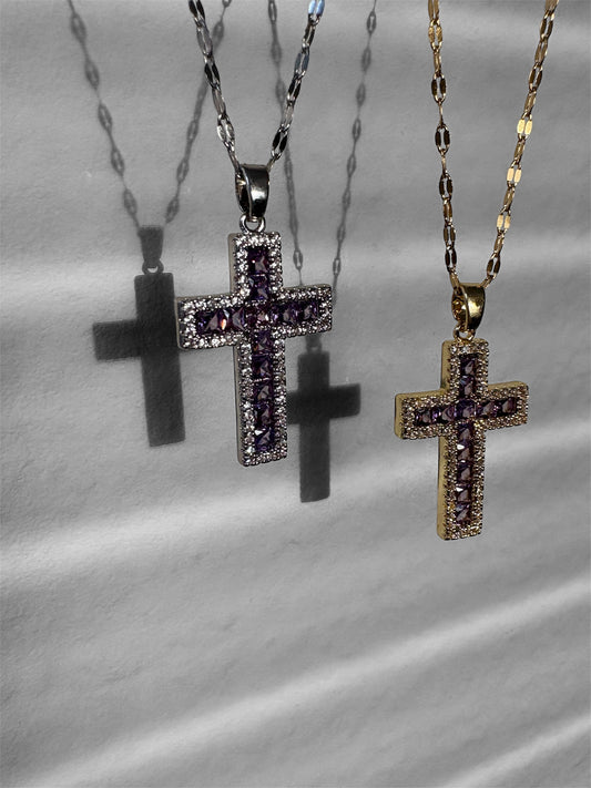 Royal Radiance Cross Necklace