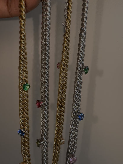 Pop Of Color Cuban Link Necklace